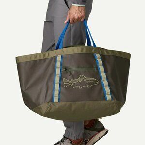 Patagonia Black Hole Gear Tote 61L Color: Basin Green w/Fitz Trout